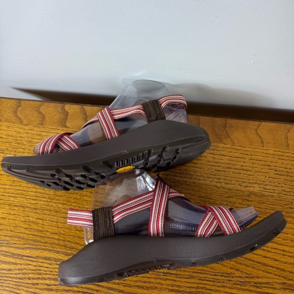 Chaco Vibram Womens Strappy‎ Sandals Size 10 Red White Outdoor Summer Beach - Picture 4 of 10
